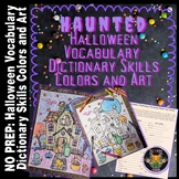 NO PREP: Halloween Vocabulary Dictionary Skills and Haunte