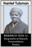 NO PREP Harriet Tubman Research Worksheet Research Activity
