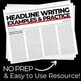 NO PREP Headline Writing Practice | Yearbook, Journalism, 