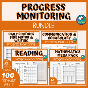Preview of IEP Goal Progress Monitoring Sheet BUNDLE for Preschool, Elementary, Special Ed