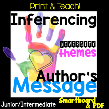 Preview of NO PREP! Inferencing Author's Message Unit, Diversity, Smartboard & PDF