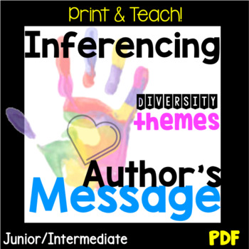 Preview of NO PREP! Inferencing Author's Message Unit, Diversity, PDF Unit