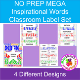NO PREP Inspirational Words Classroom Labels Printable Meg