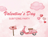 NO PREP Interactive Kindergarten VALENTINE 1-5 Subitizing 