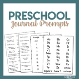 NO PREP Journal Prompts (For preschool, pre-k, or kindergarten)