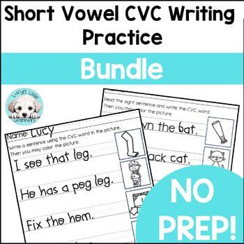 Preview of NO PREP | Kindergarten Short Vowel CVC words BUNDLE!