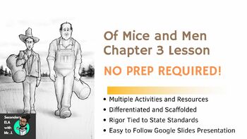 Preview of NO PREP LESSON(s): Of Mice and Men Chapter 3