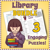 (4th 5th 6th 7th Grade) LIBRARY - Crossword, Word Search &