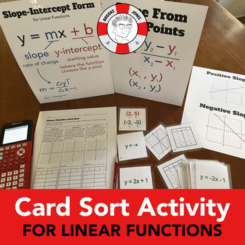 Preview of NO PREP! Linear Function Card Sort Activity and Lesson Plan