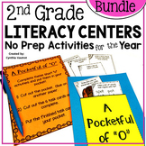 2nd Grade Literacy Centers NO PREP for All Year Bundle