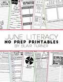 NO PREP Literacy Printables - June