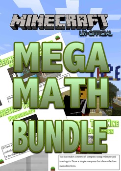 Preview of NO PREP MEGA MATHS BUNDLE! Geometry, Measurement and Statistics Task Cards