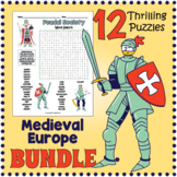 (3rd 4th 5th 6th Grade) MIDDLE AGES BUNDLE  - 13 Word Sear