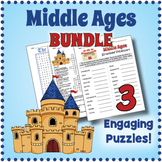 NO PREP MIDDLE AGES BUNDLE - Crossword, Word Search & Scra