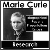 NO PREP Madame Curie Research Worksheets