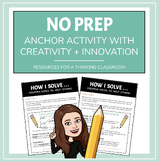 NO PREP Math Anchor Activity - How I Solve ...