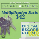 NO-PREP Math Escape -Math Facts 1-12 - Multiplication Esca