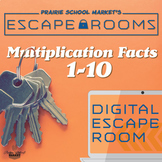 NO-PREP Math Escape Room - Multiplication Facts 1-10 - Mat