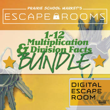 Preview of NO-PREP⭐ Math Escape Rooms Bundle ⭐ Multiplication & Division Fact Families 1-12