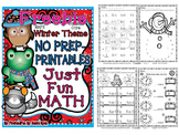 NO PREP Math Fun Winter Common Core n MAFS First Grade Freebie