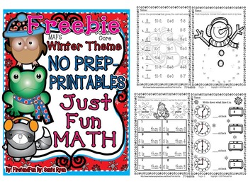 Preview of NO PREP Math Fun Winter Common Core n MAFS First Grade Freebie