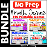 NO PREP Math Games Bundle for Facts Fluency: Fun No Prep M