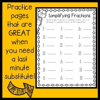 4th Grade Math Packet by The Resource Place | Teachers Pay Teachers
