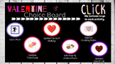 NO PREP Math Valentine's Day Choice Board - 6 Digital Activities