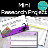 NO PREP Mini Research Project-Animals: For Grades 5-8