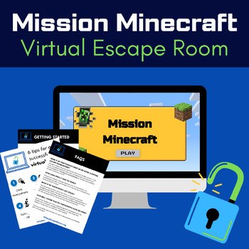 Preview of NO PREP Mission Minecraft Virtual Escape Room
