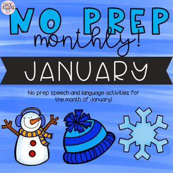 Preview of NO PREP Monthly Speech and Language Therapy - January!