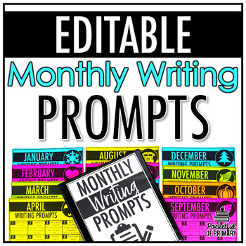 Monthly Writing Prompts by Pocketful of Primary | TpT