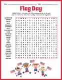 NO PREP USA / AMERICAN NATIONAL FLAG DAY Word Search Puzzl