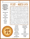 NO PREP NATIONAL PI DAY Word Search Puzzle Worksheet - March 14th