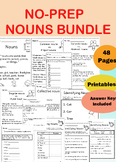 NO-PREP Nouns Printable Worksheet Bundle - For Grades 1-7