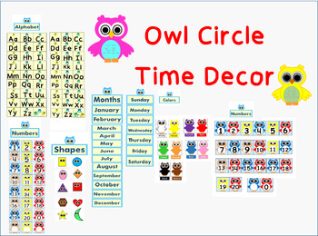 Preview of NO PREP! OWL DECOR | CIRCLE TIME OWL 