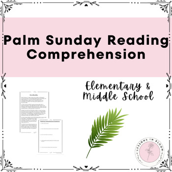 Preview of NO-PREP PALM SUNDAY READING COMPREHENSION