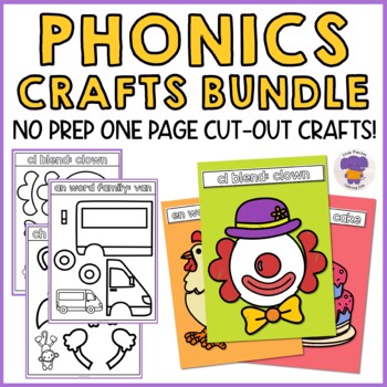 Preview of NO PREP PHONICS ARTS AND CRAFTS BUNDLE