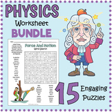 PHYSICS BUNDLE - 15 Word Search & Crossword Worksheets - 5