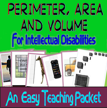 Preview of NO PREP Perimeter, Area & Volume for Intellectual Disabilities