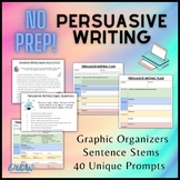 NO PREP Persuasive Writing | Graphic Organizers | Sentence