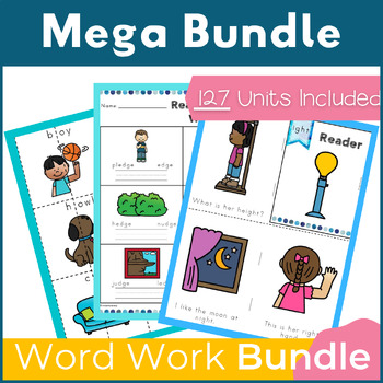 Preview of Phonics Word Work and Activities Mega Bundle