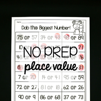 Preview of NO PREP Place Value Activity Pack