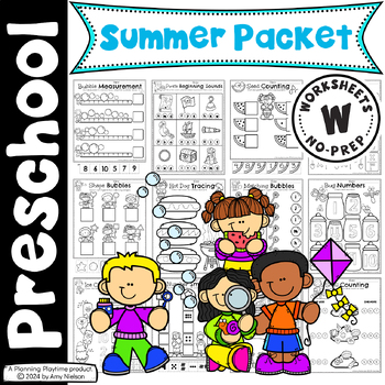 Preview of NO PREP Preschool Summer Packet 2024