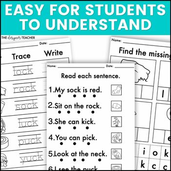 no prep digraph ck worksheets ck word work by the