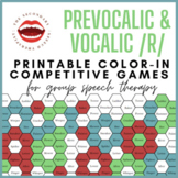 NO PREP Printable R Articulation Color-In Competitive Game