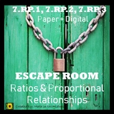 ⭐NO PREP Ratios & Proportional Relationships Escape Room {