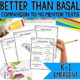 Mentor Text Reading Activities & Writing Prompts: Emergent