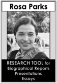 NO PREP Rosa Parks Research Worksheet Research Activity