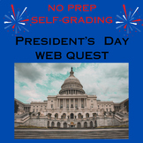 NO PREP, SELF-GRADING President's Day Web Quest
